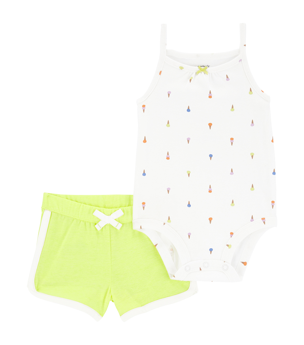 Carter's 2-Piece Ice Cream Printed Bodysuit and Shorts Set