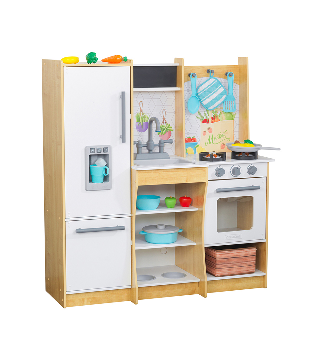KIDKRAFT Fresh Harvest Play Kitchen with EZ Kraft Assembly Toy