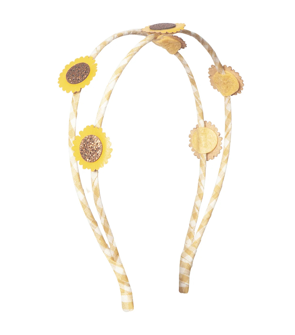 ROCKAHULA KIDS Chequered Sunflower Double Headband
