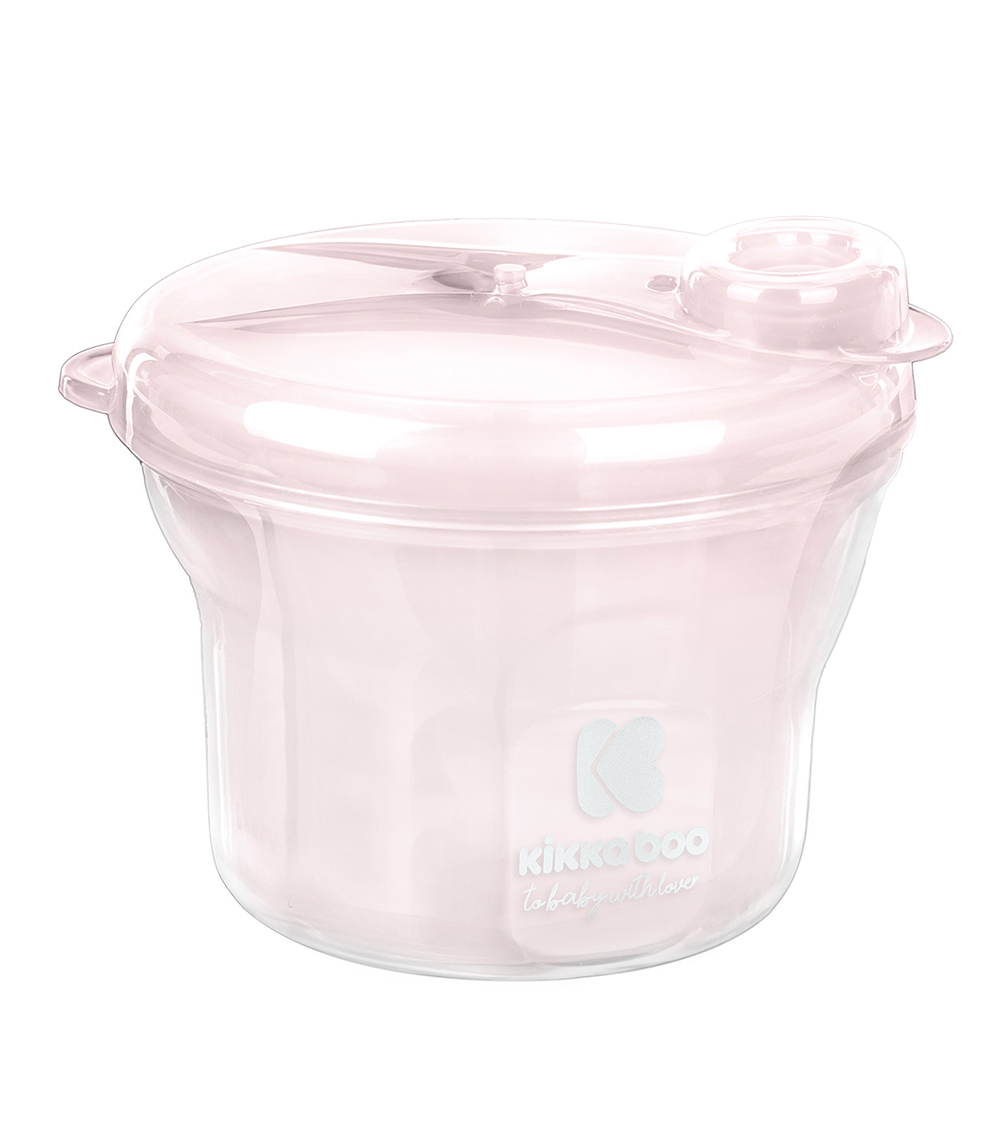 KIKKABOO 2-in-1 Light Pink Milk Powder Dispenser
