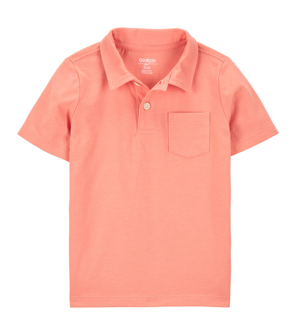 Carter's Toddler Boys Knit Polo Top, Orange