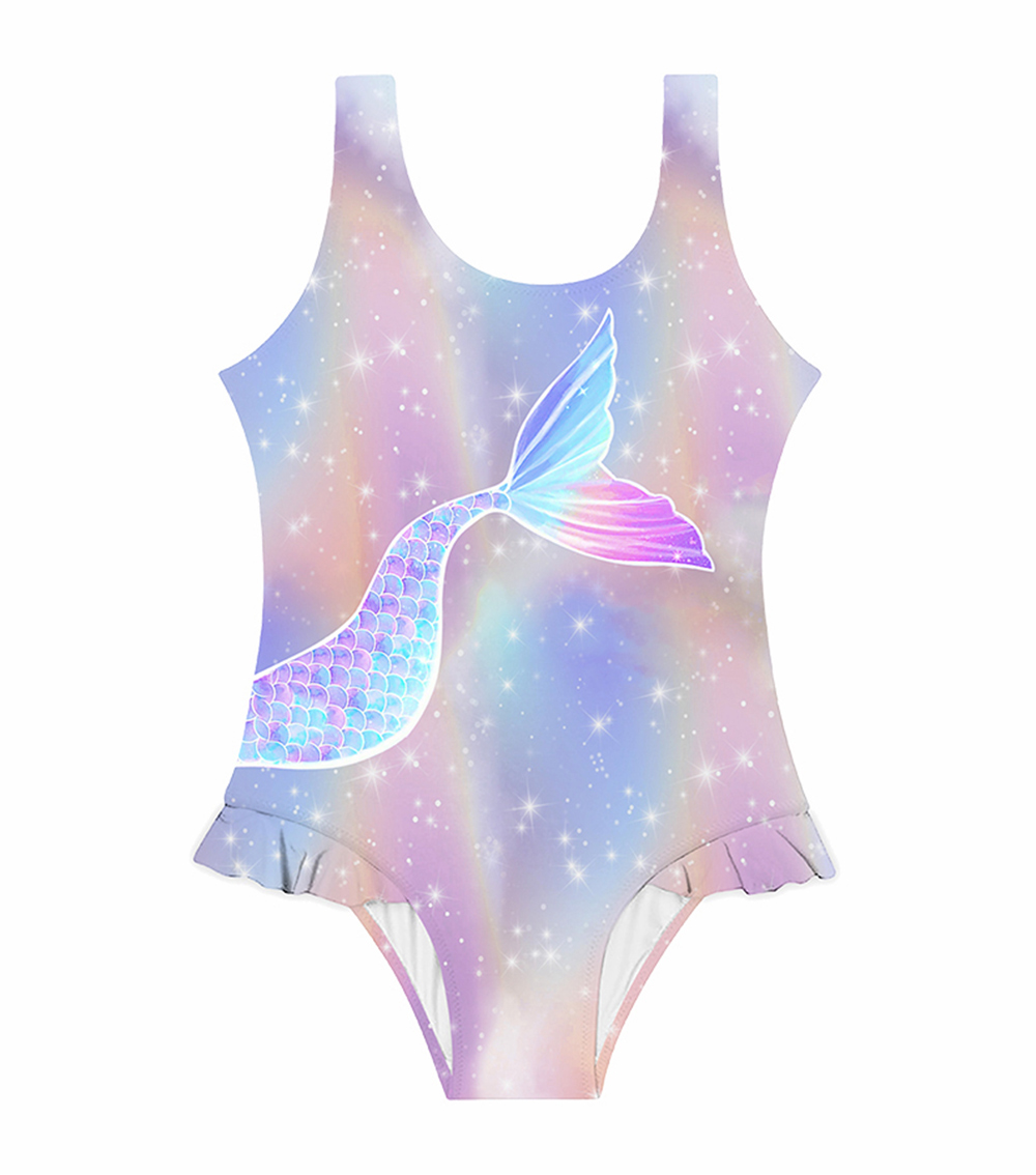 SLIPSTOP Mermaid Printed Sleeveless Swimsuit
