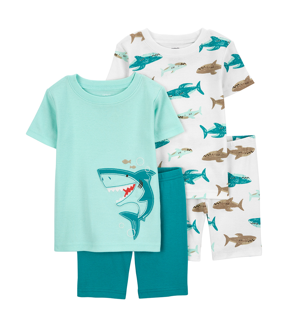 CARTER'S 4-Piece Shark Printed Pyjama Set