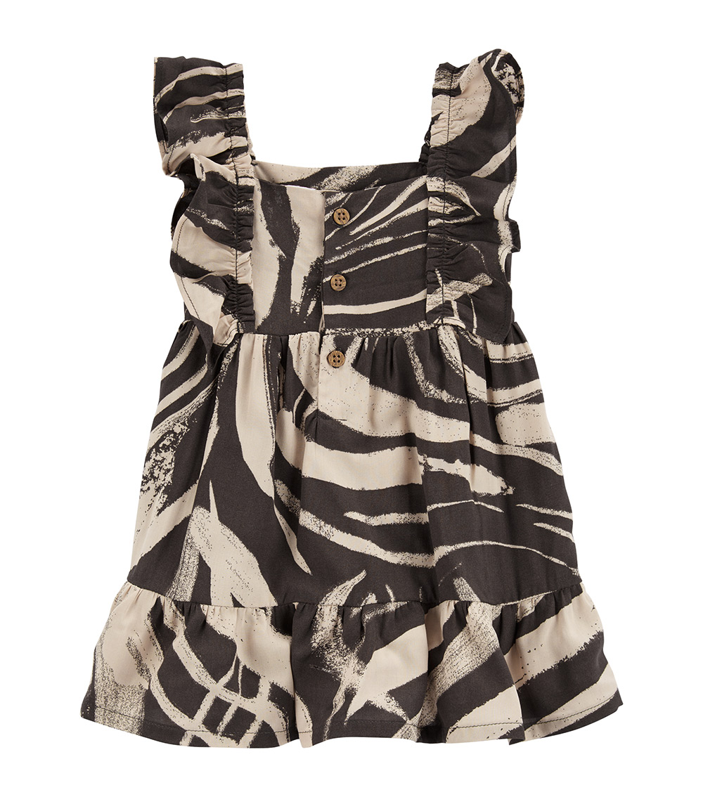 Carter's Zebra Printed Tiered Dress
