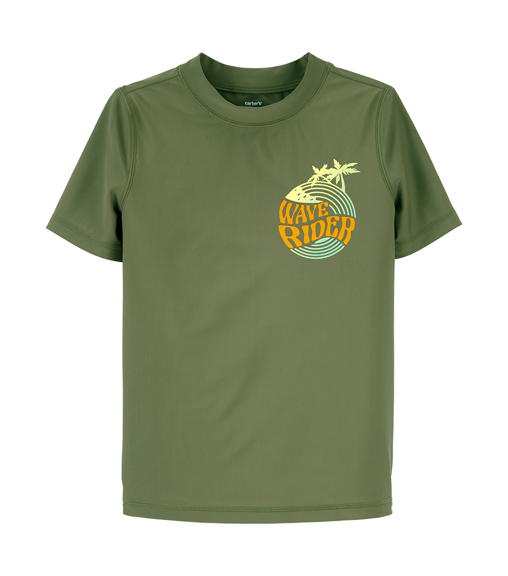 Carter's Wave Rider' Slogan Printed Rashguard