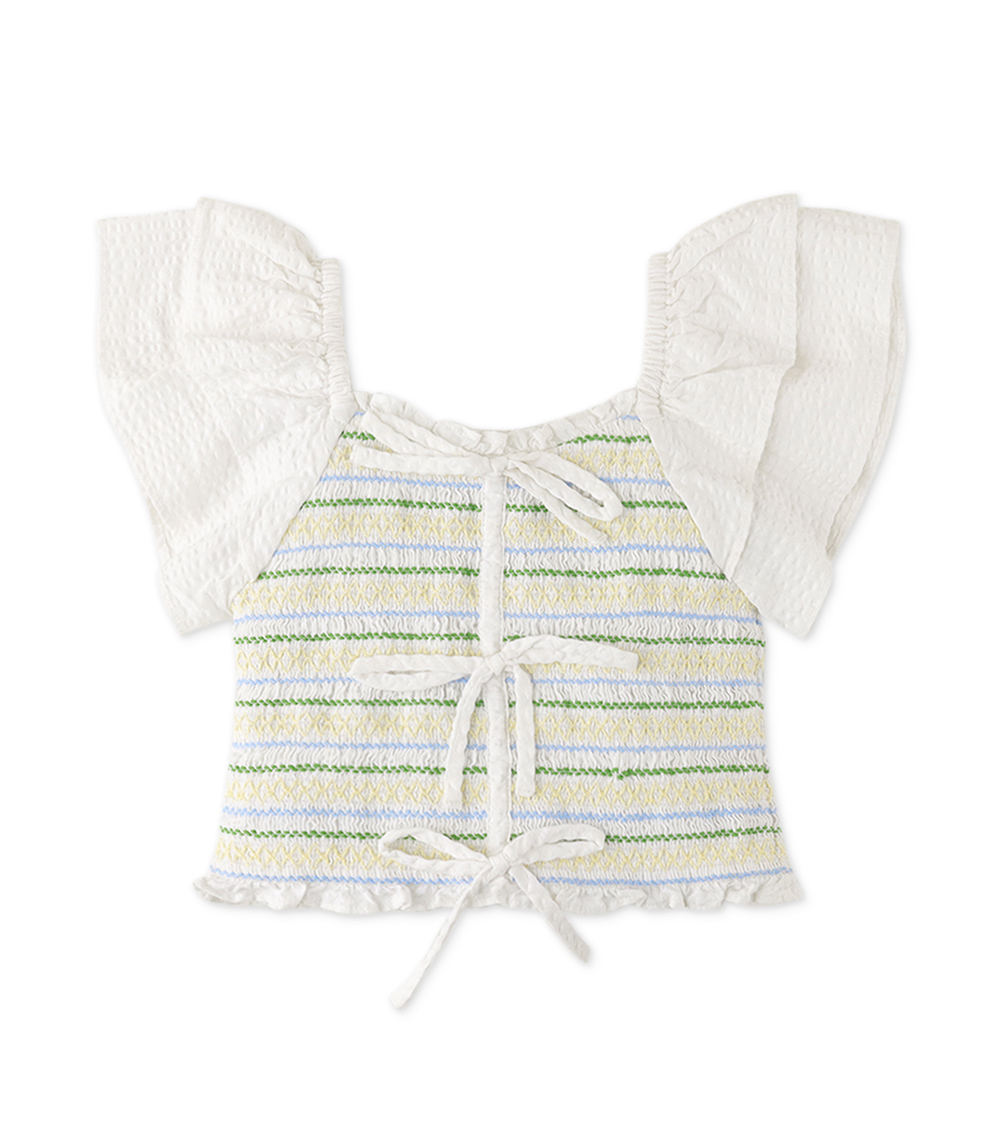 GINGERSNAPS Smocked Butterfly-Sleeve Blouse