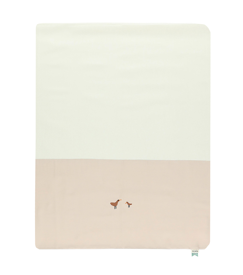 TRIXIE Cot Sheet - Babbling Birds (110x140 cm)
