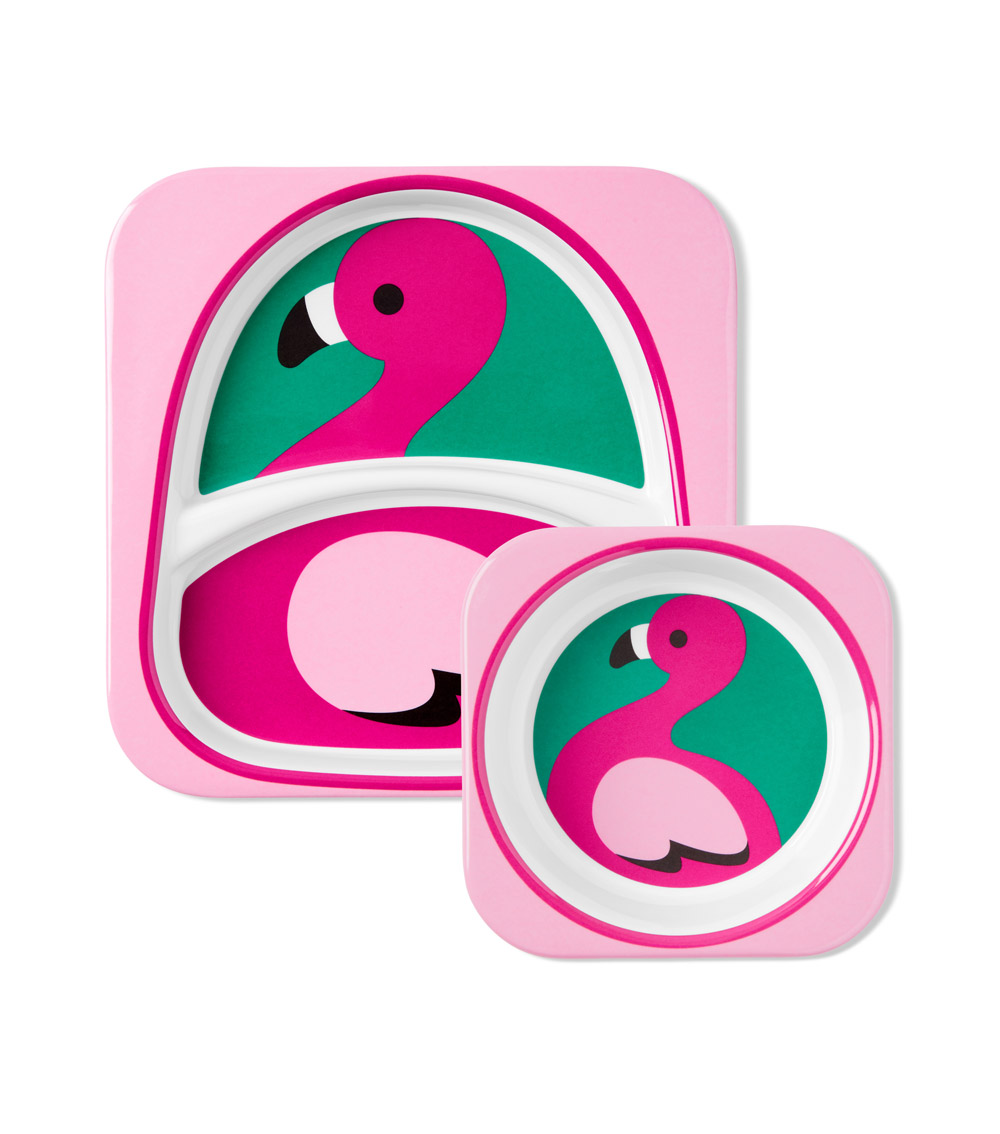 SKIP HOP Zoo Tableware Set Flamingo