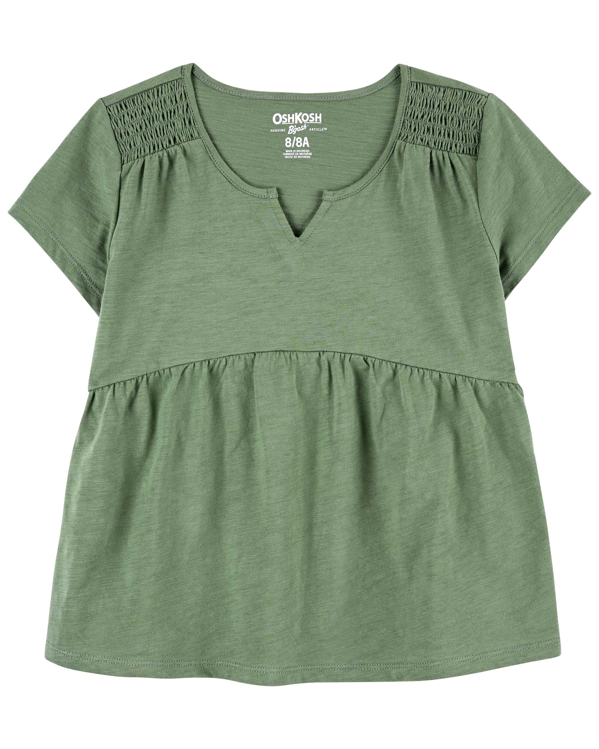 OSHKOSH  Smocked Short-Sleeve Blouse