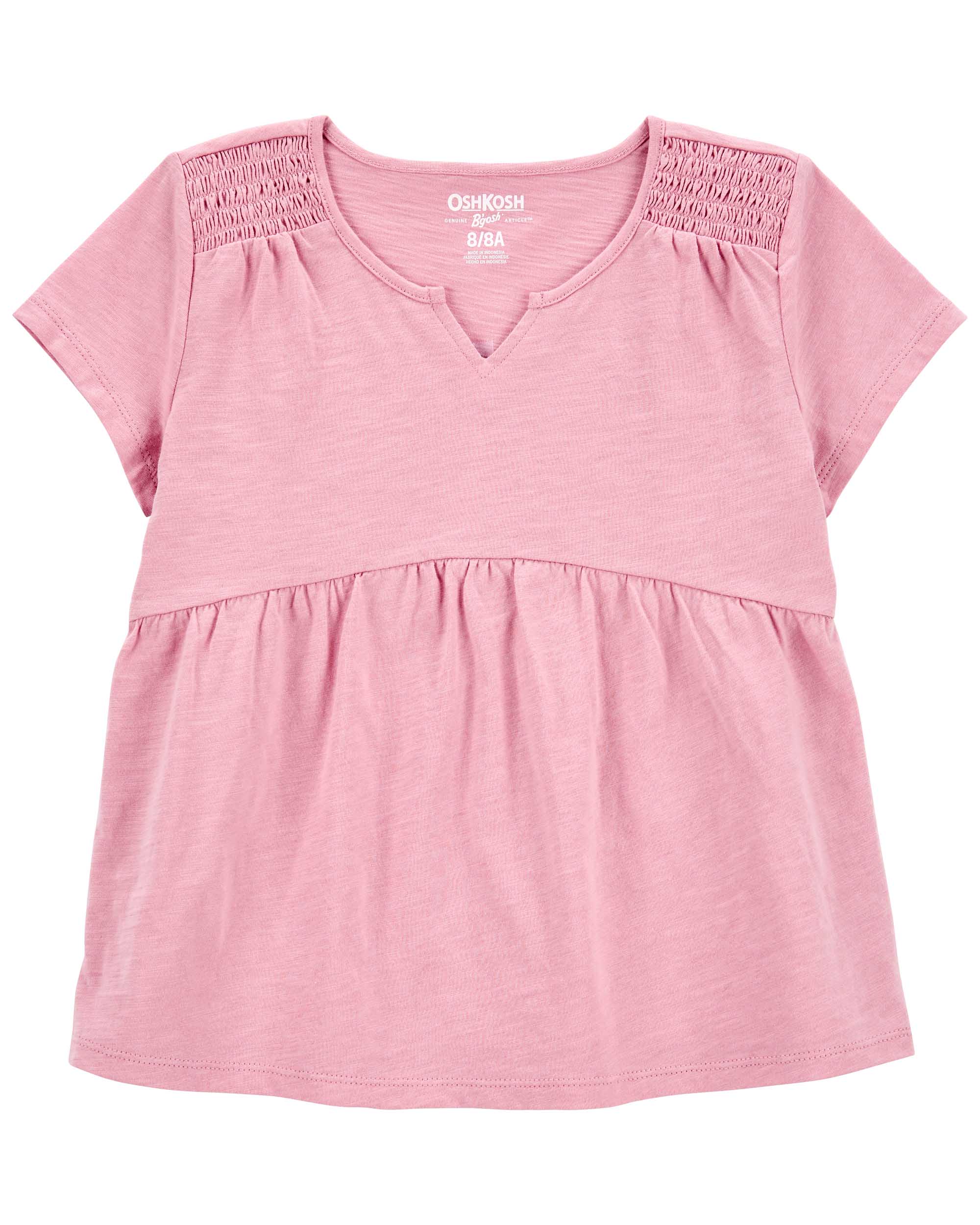 OSHKOSH  Short-Sleeve Smocked Blouse