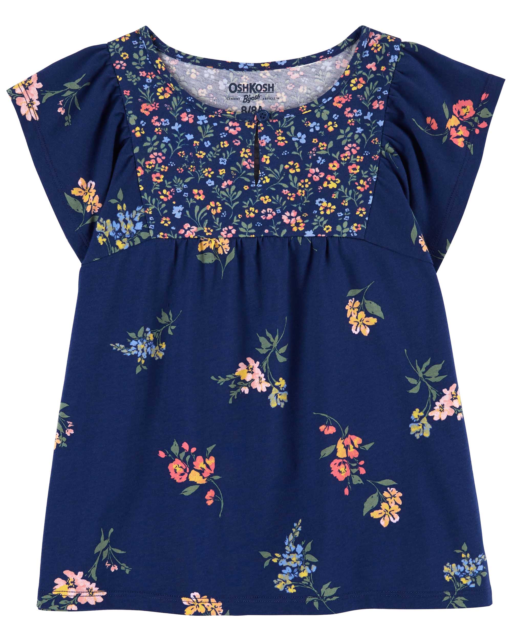 OSHKOSH  Floral Short-Sleeve Blouse
