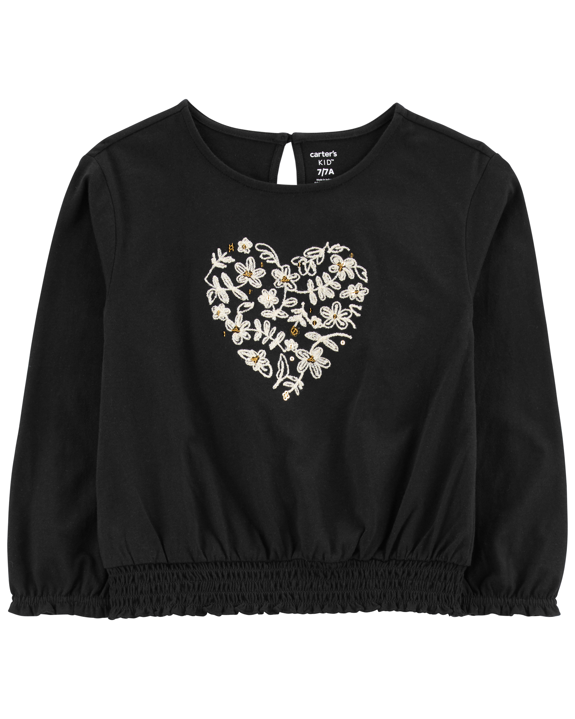 Oshkosh FA23 KG Fashion Top black heart top