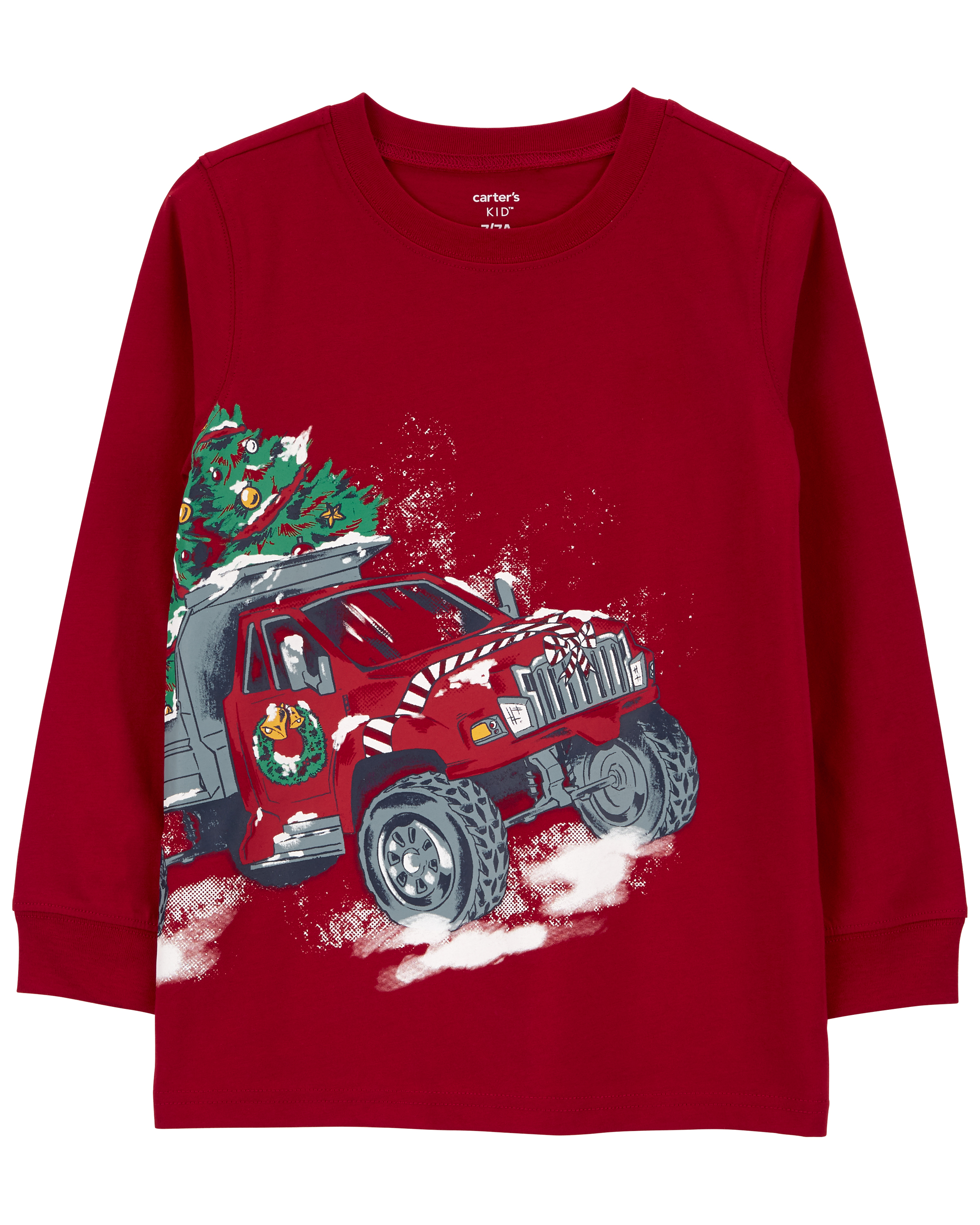 Carter's Tee Red Crashing Snow Tee