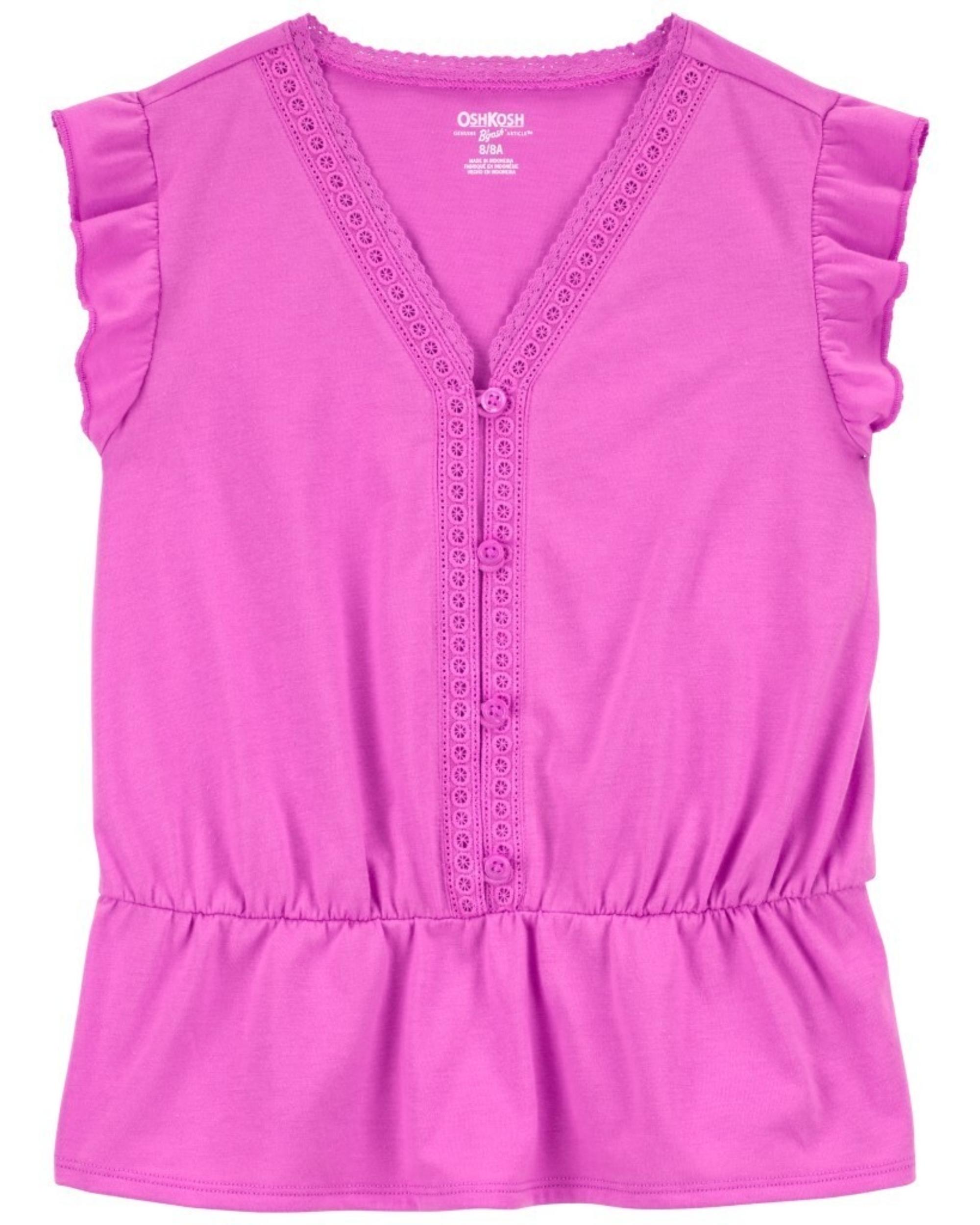 Carter's Eyelet Flutter-Sleeve Top