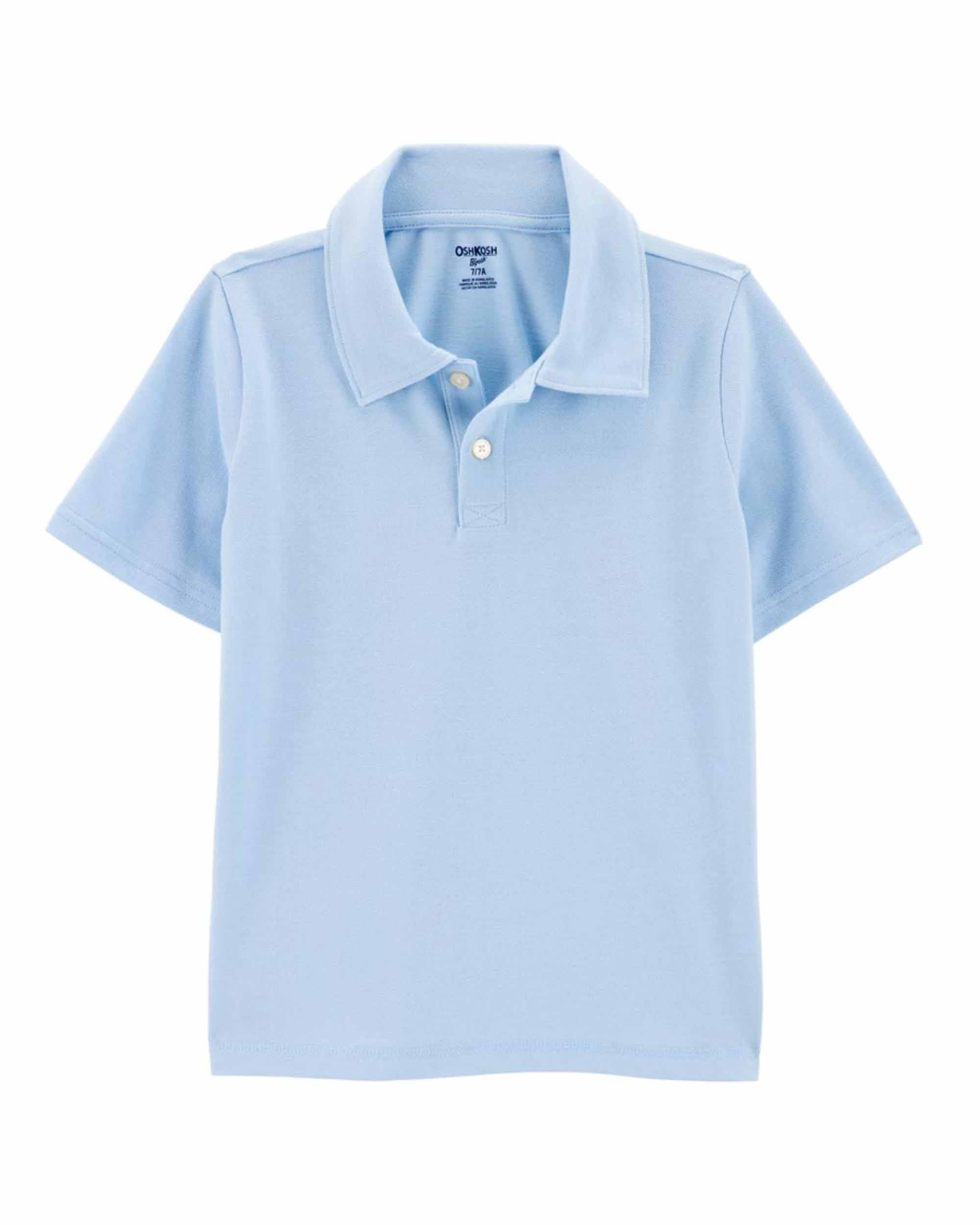 Carter's Uniform Polo Neck Short-Sleeve T-Shirt - Light Blue