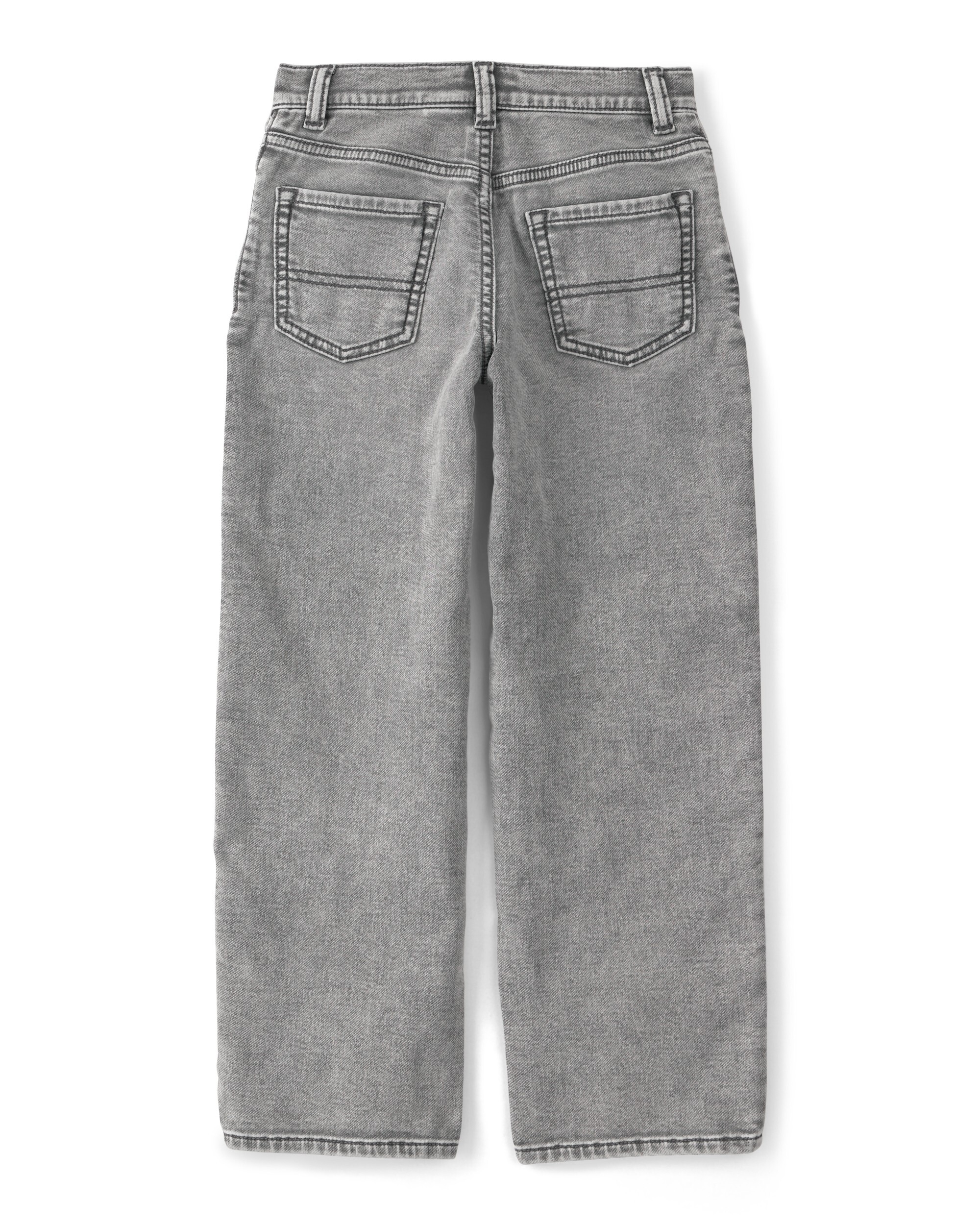 OSHKOSH Toddler Boys Volcano Grey Wash Knit Denim Pants, Blue