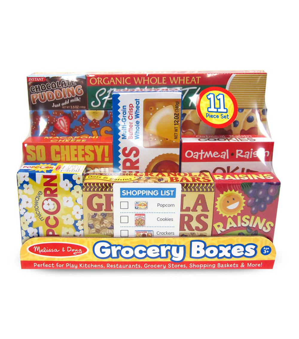 MELISSA&DOUG Lets Play House! Grocery Shelf Boxes Toy