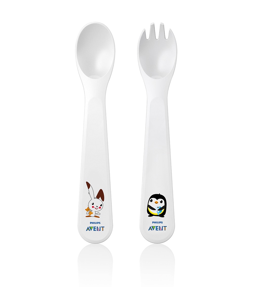 PHILLIPS AVENT Toddler Fork And Spoon 12M+