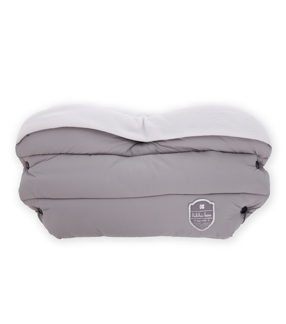 KIKKABOO Handmuff Embroidered Light Grey