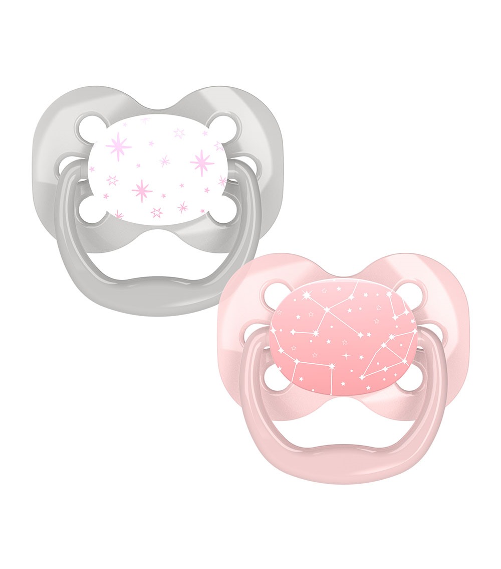 DR. BROWN'S Advantage Pacifier Stage 1 Pink Stars