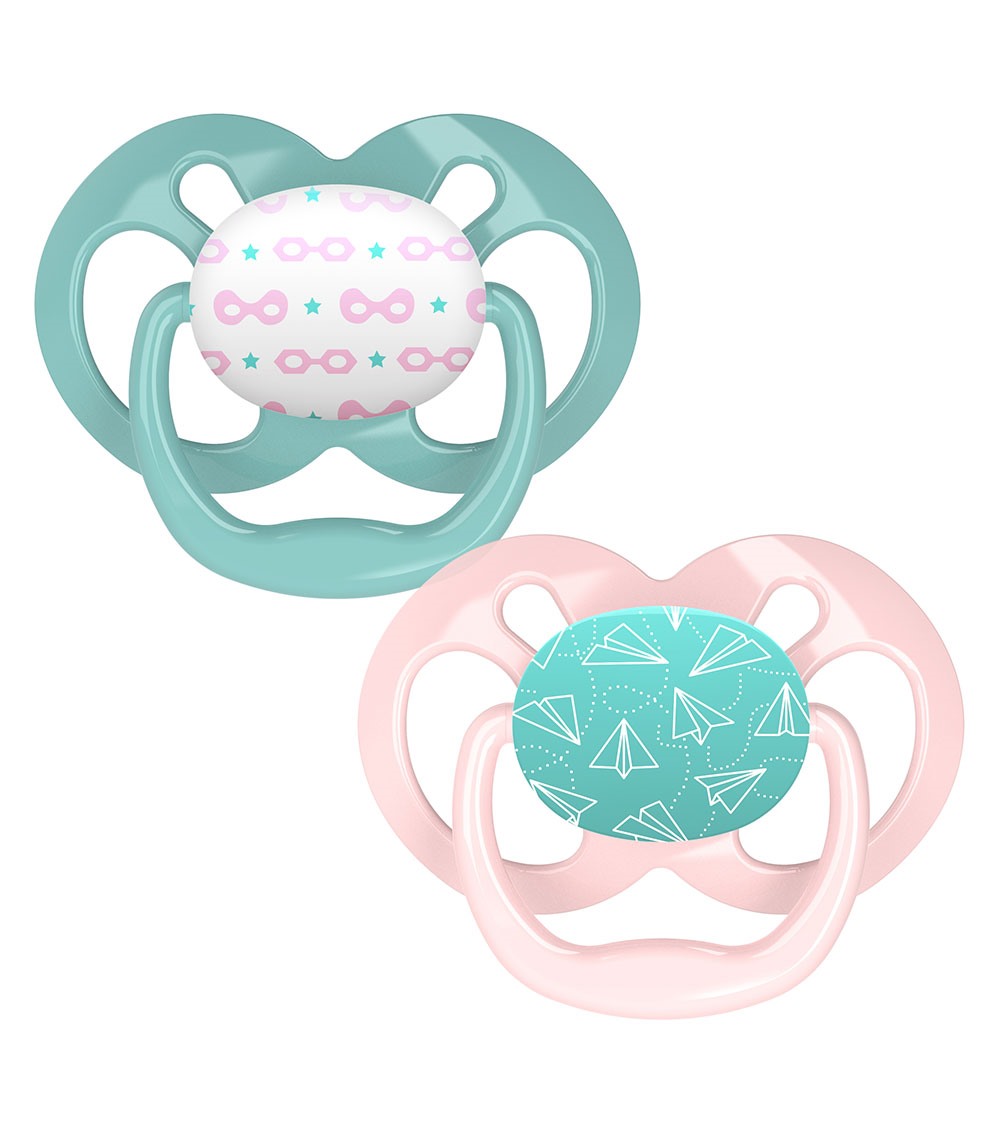 DR. BROWN'S Advantage Pacifier Stage 2 Pink Airplanes