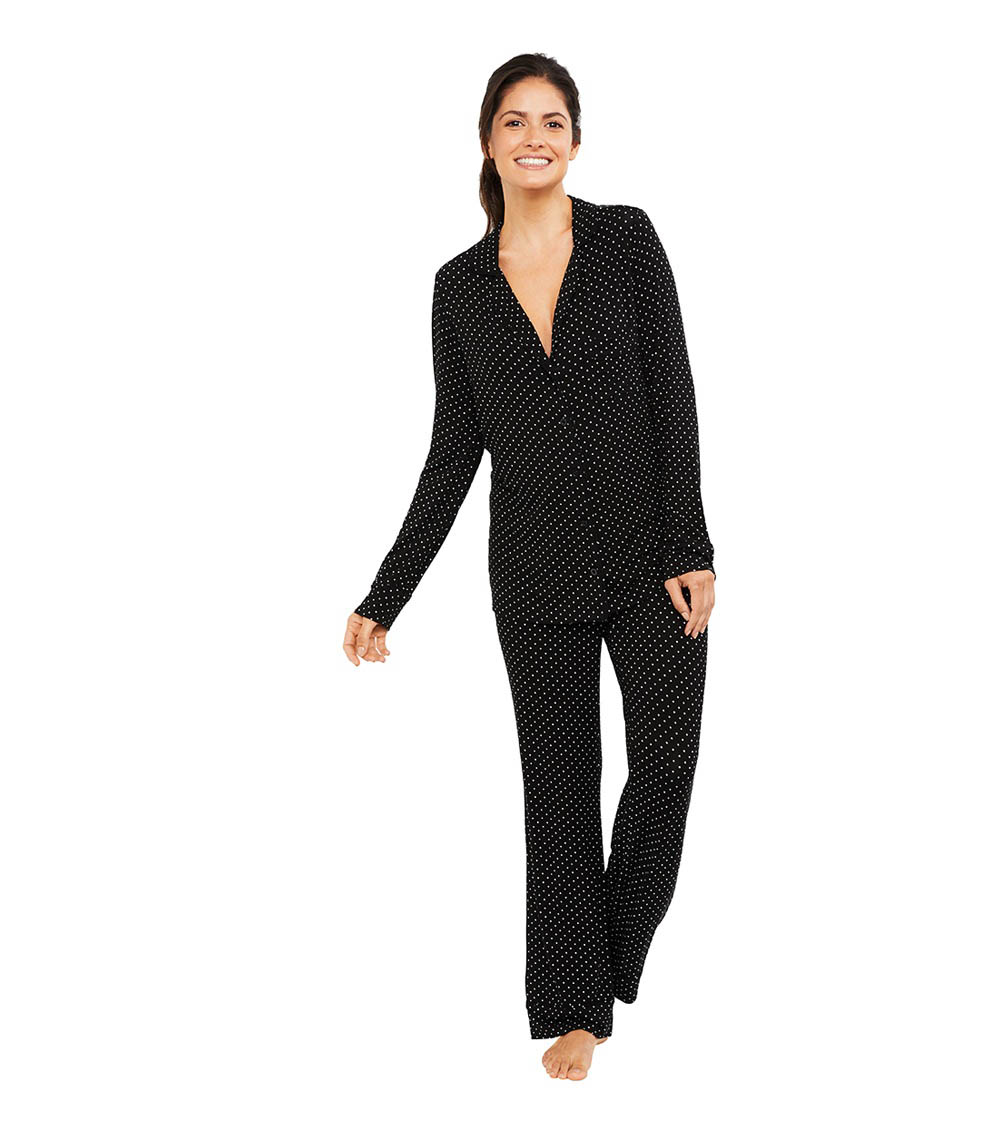 A PEA IN THE POD Button Front Pajama Set