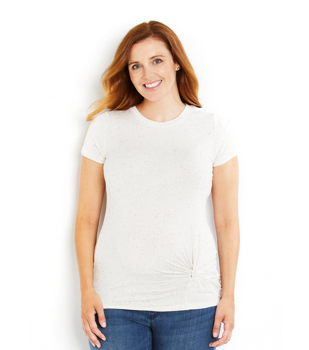 MOTHERHOOD MATERNITY Asymmetrical Hem Tee
