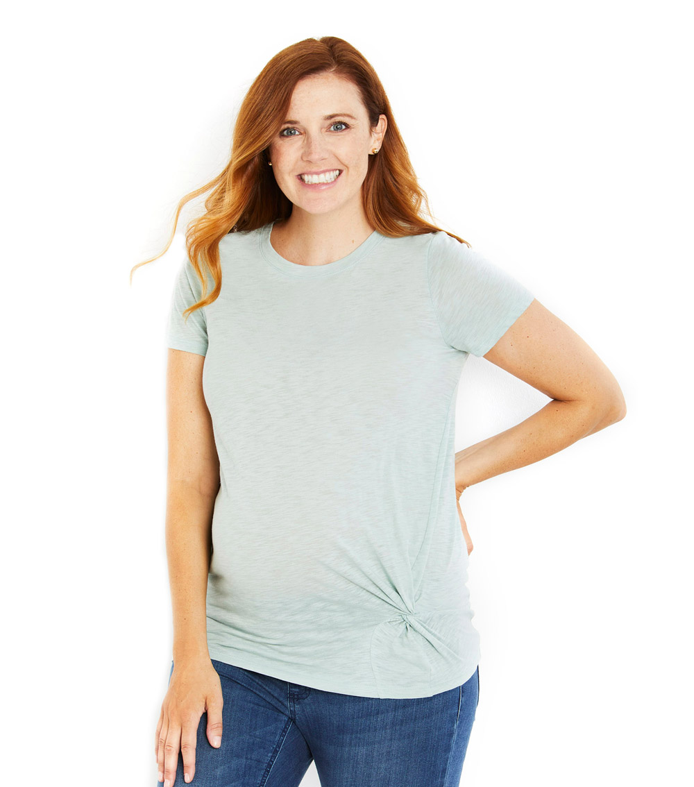 MOTHERHOOD MATERNITY Asymmetrical Hem Tee