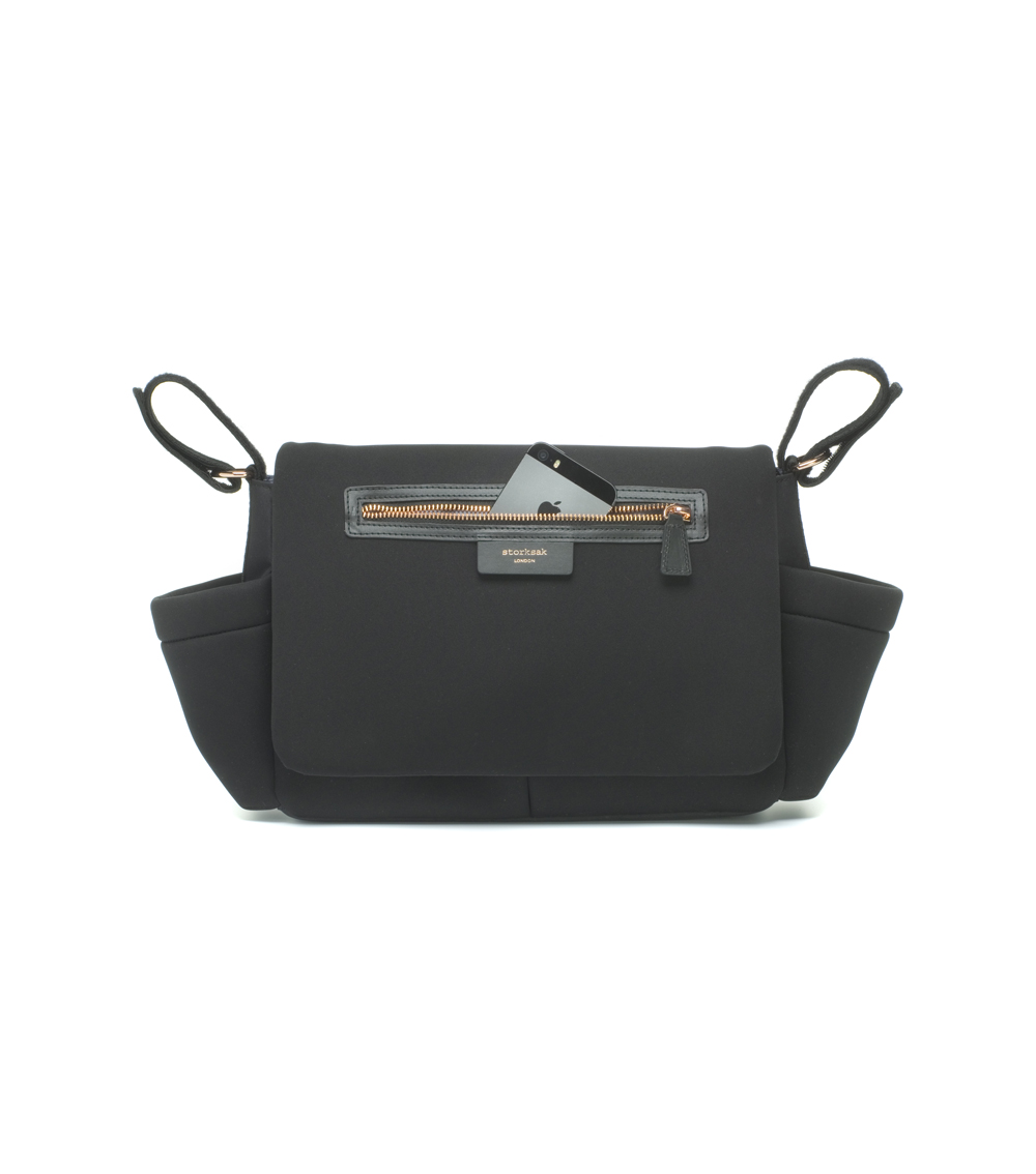 STORKSAK Stroller Organiser Luxe - Black Scuba