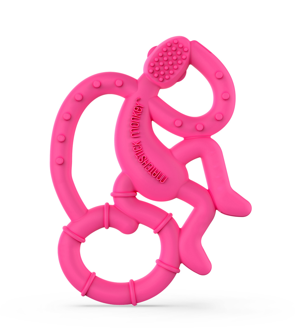 MATCHSTICK MONKEY Mini Monkey Teether - Pink