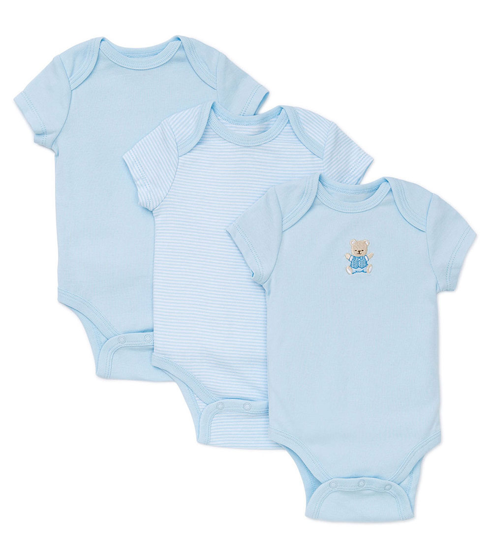 LITTLE ME 3-Pack Cute Bear Bodysuit