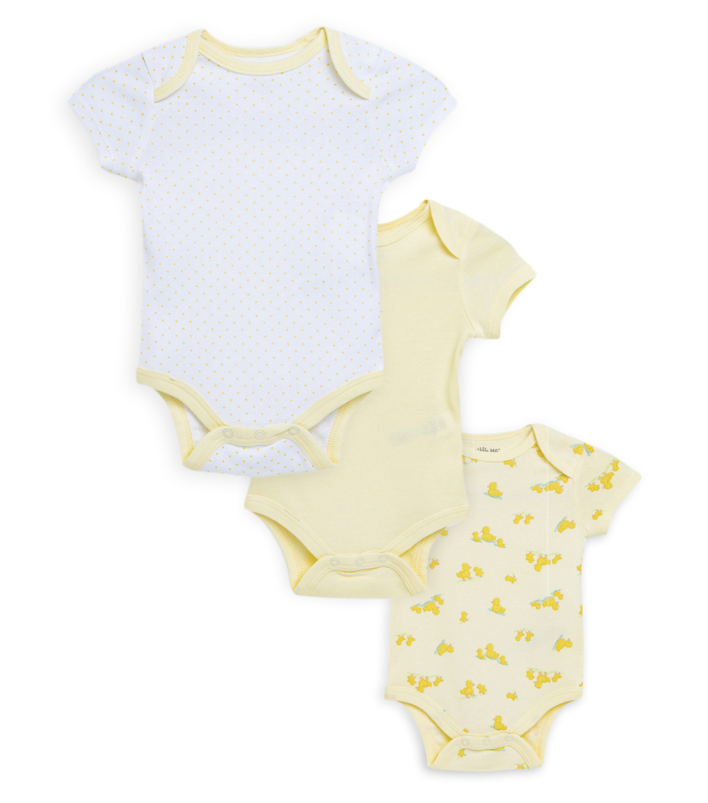 LITTLE ME 3-Pack Ducks Bodysuit