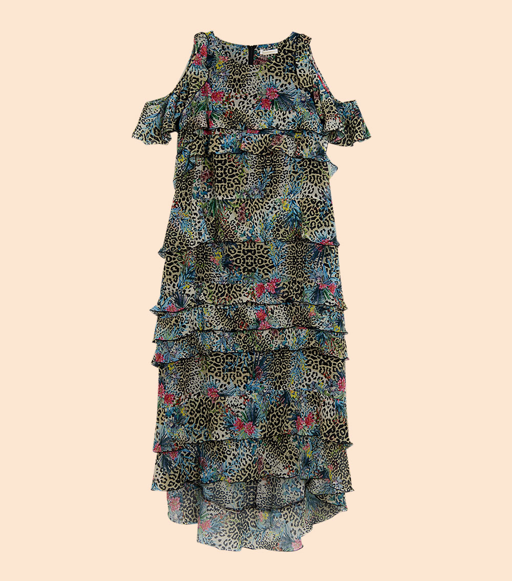 CHOUPETTE Smart Volant Dress, Branded Print