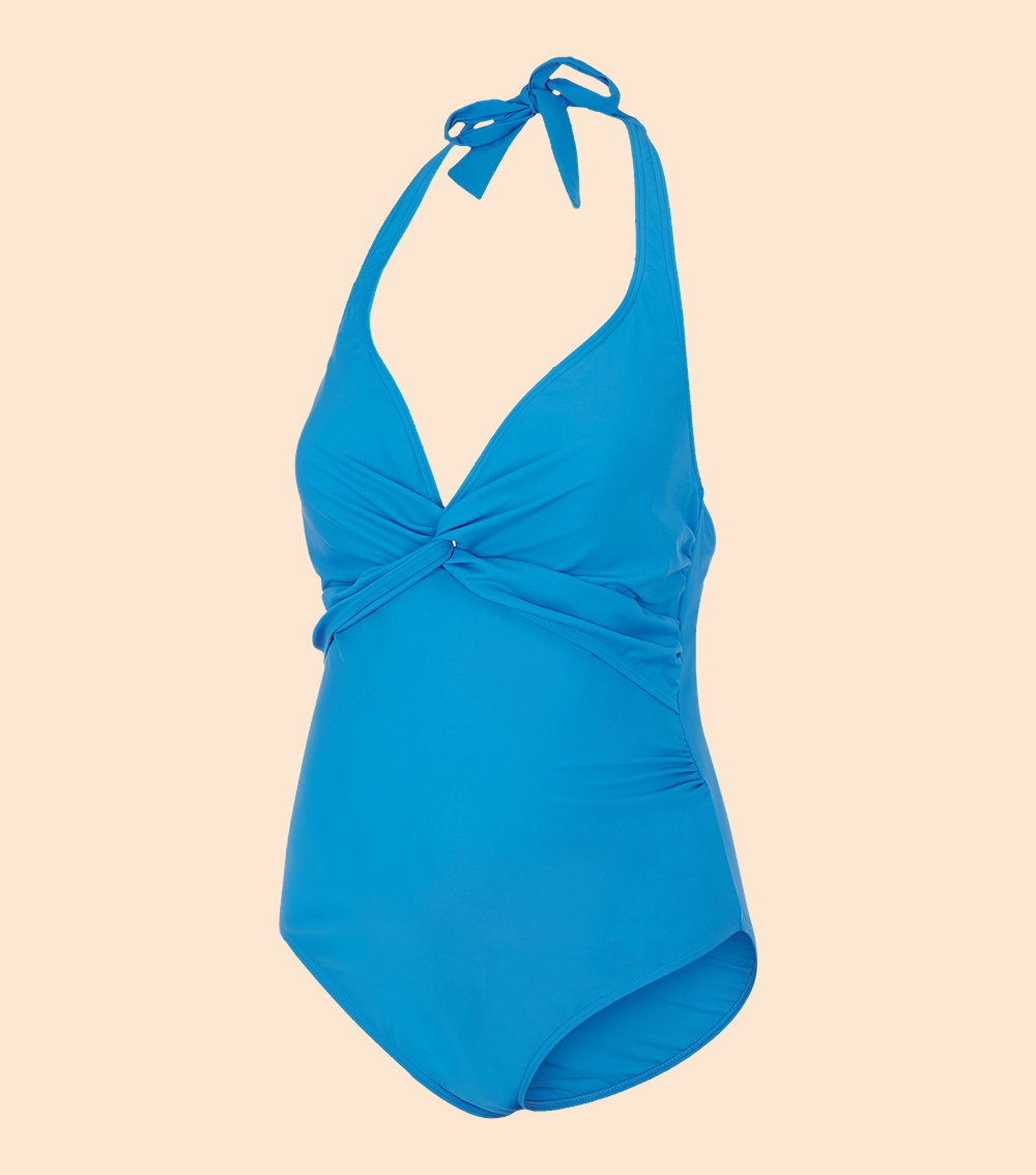 MAMALICIOUS Padded Wrap-Tie Swimsuit Maternity Swimsuit