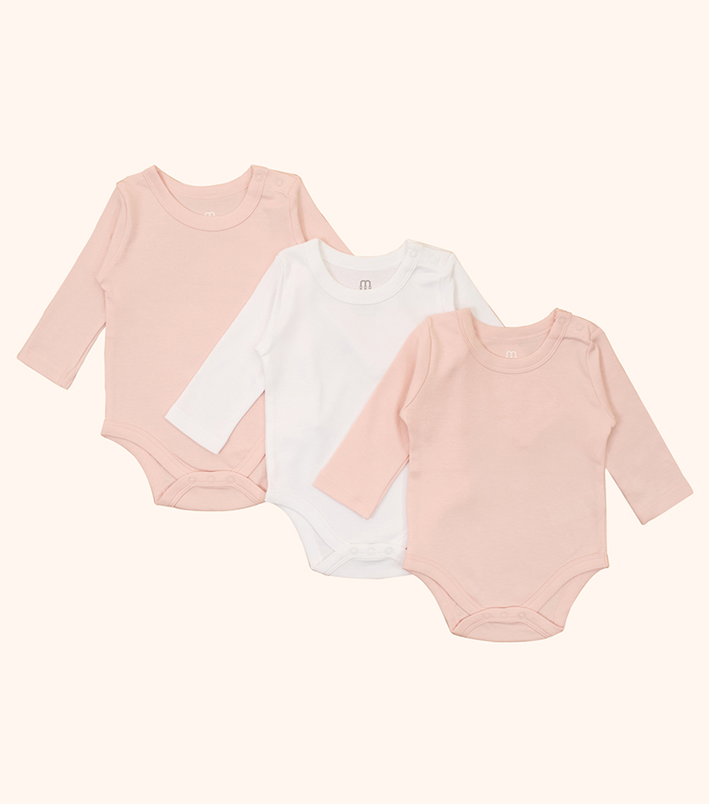MOMSTORE 3-Piece Multicoloured Full-Sleeve Bodysuit Set
