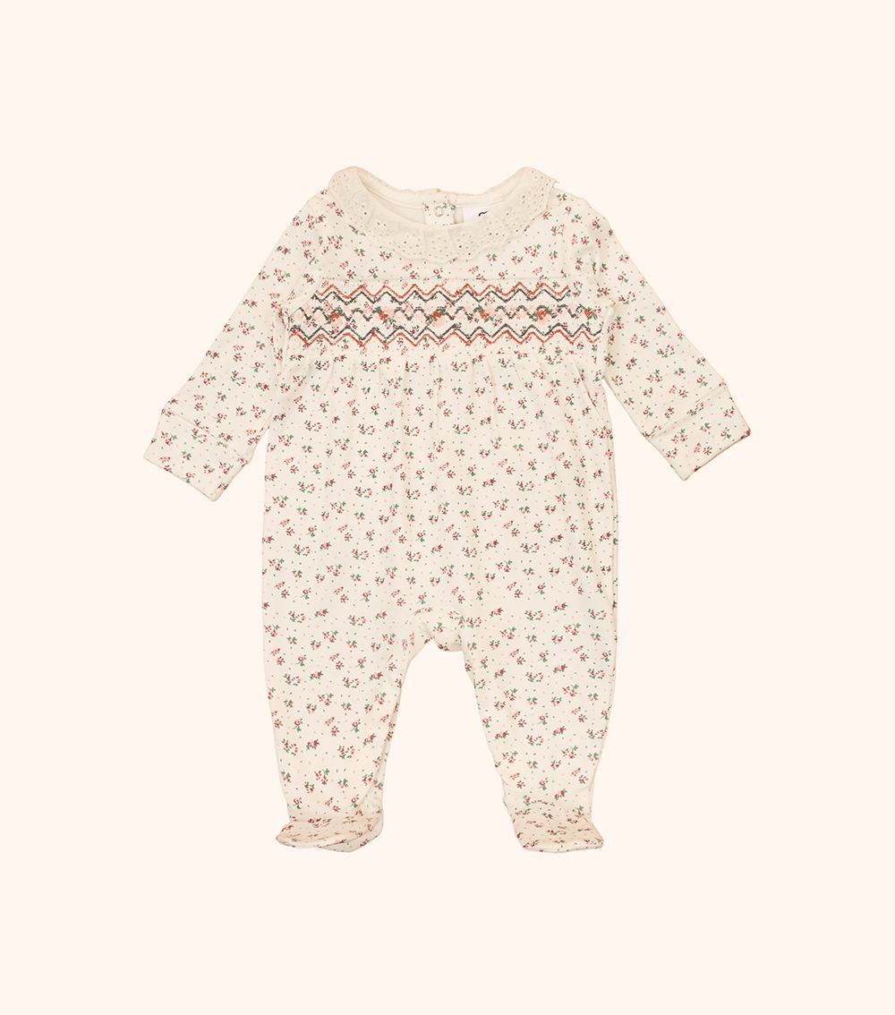 MOMSTORE Lace-Collar Sleepsuit