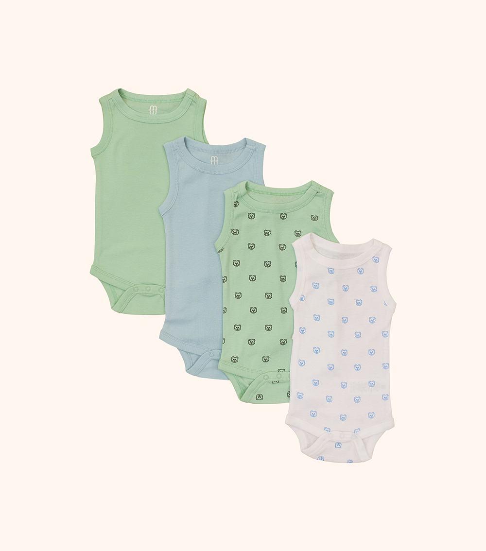 MOMSTORE 4-Piece Printed Multicoloured Vest Pack