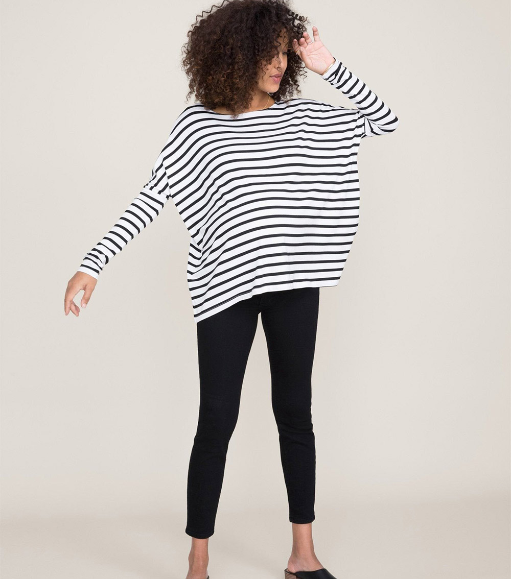 HATCH Striped Long-Sleeve Tee