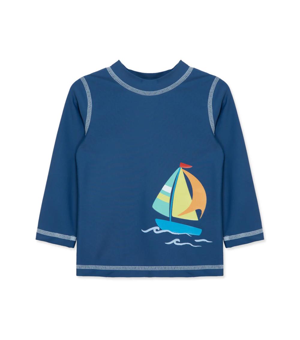 LITTLE ME Boat Printed Rashguard