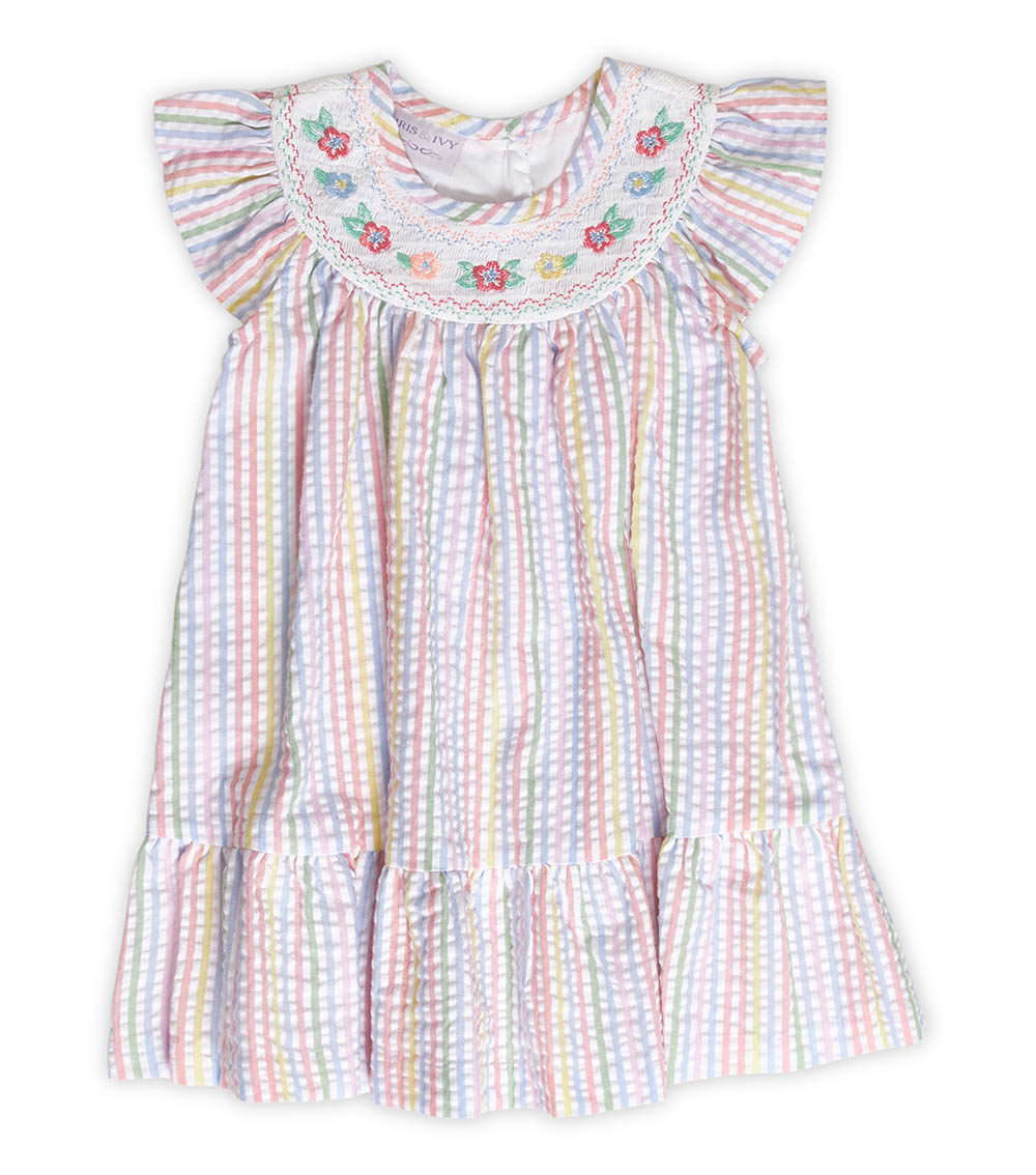 BONNIE BABY Striped Tiered Dress