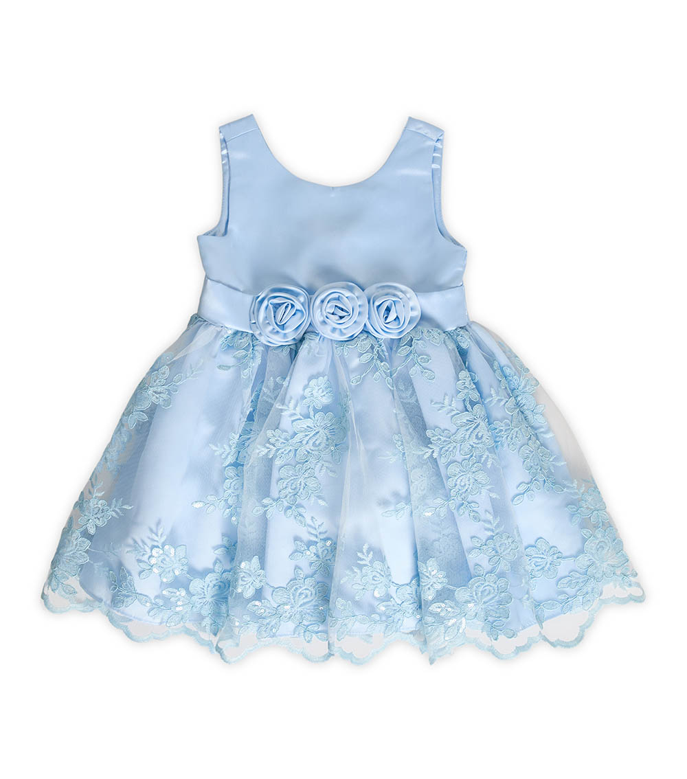 BONNIE BABY Floral Sleeveless Mesh Dress