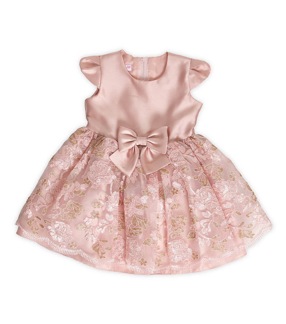 BONNIE BABY Floral Mesh Occasion Dress