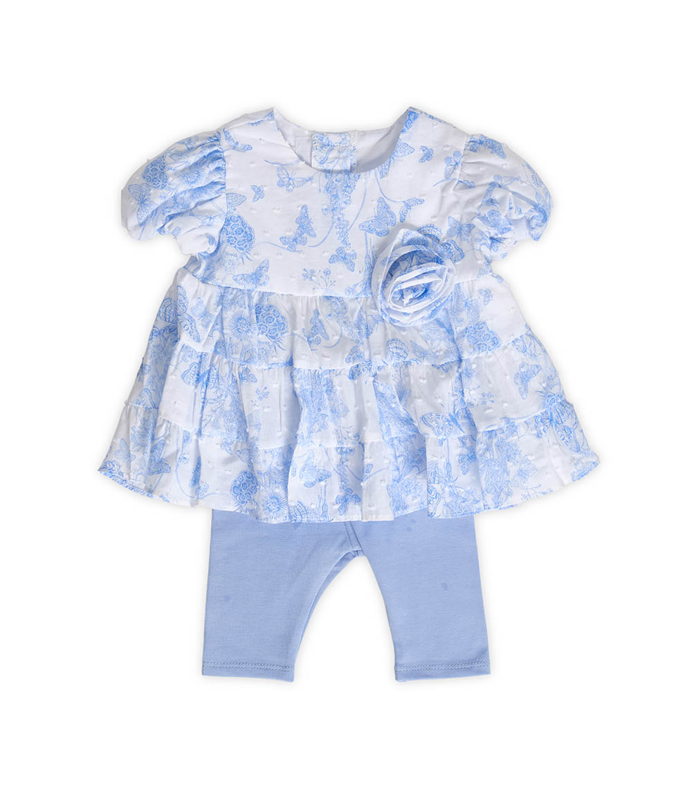 BONNIE BABY 2-Piece Butterfly Print Top and Bottom Set