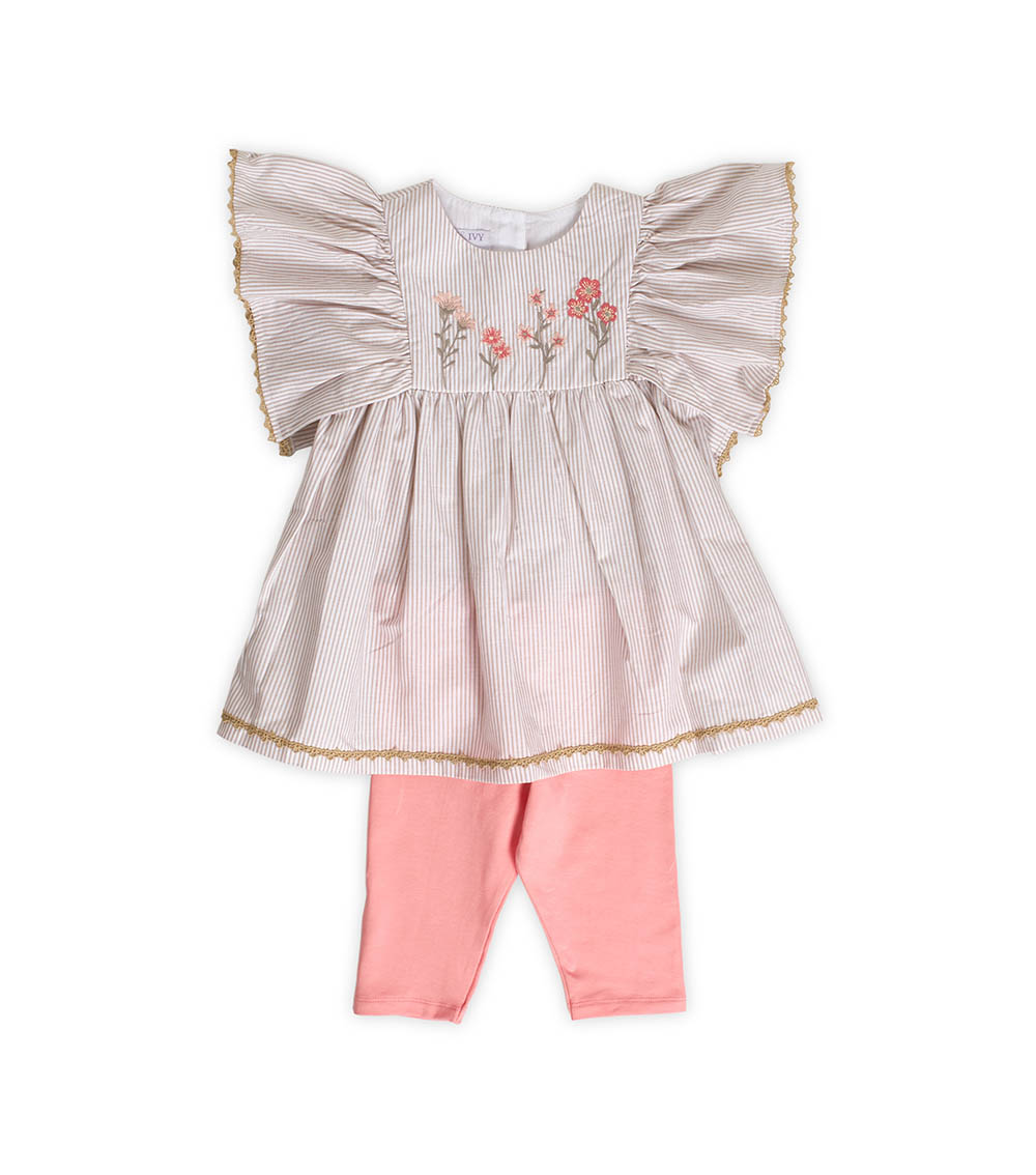 BONNIE BABY 2-Piece Striped Top and Pant Set