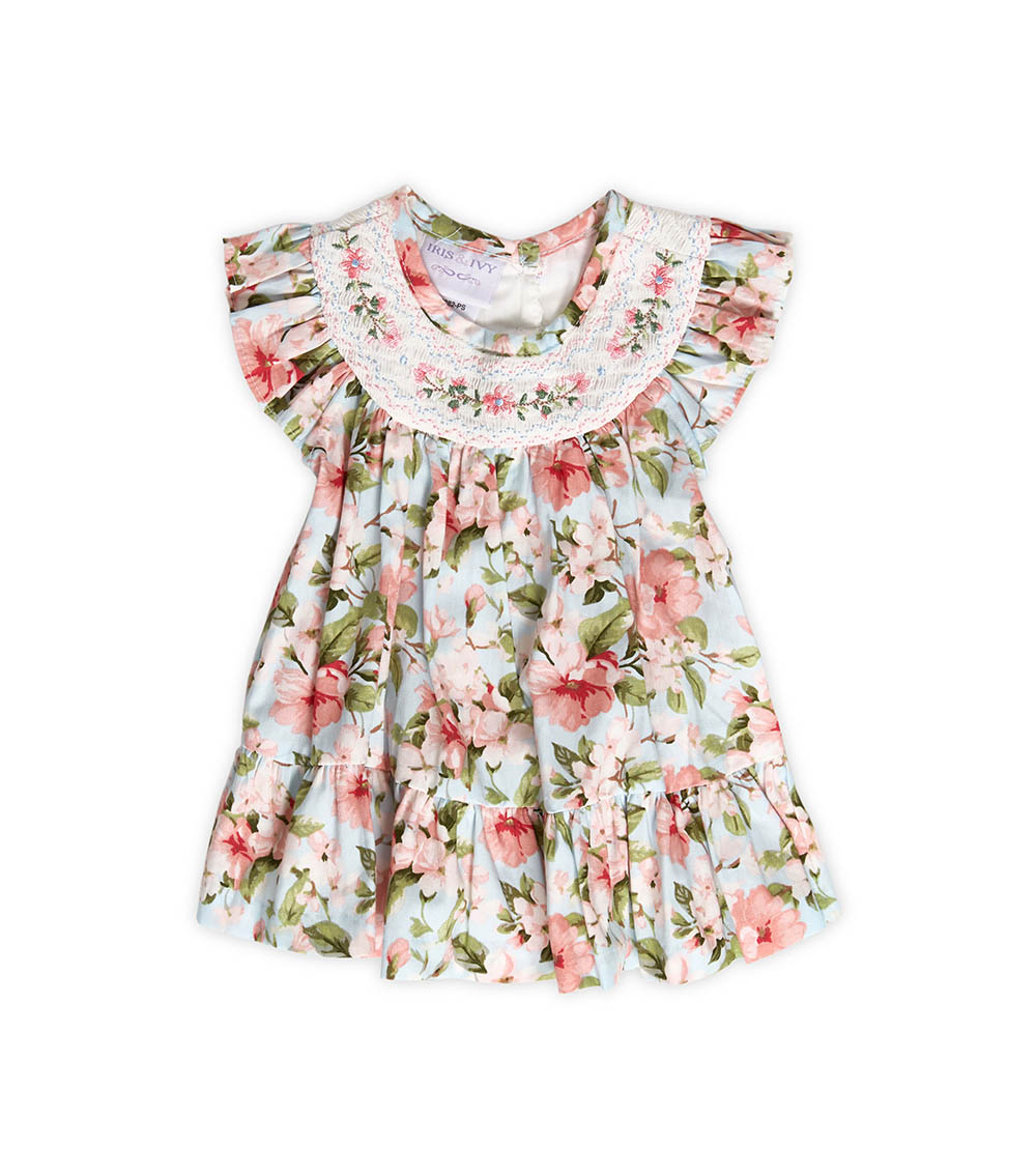 BONNIE BABY 1-Piece Floral Print Tiered Dress