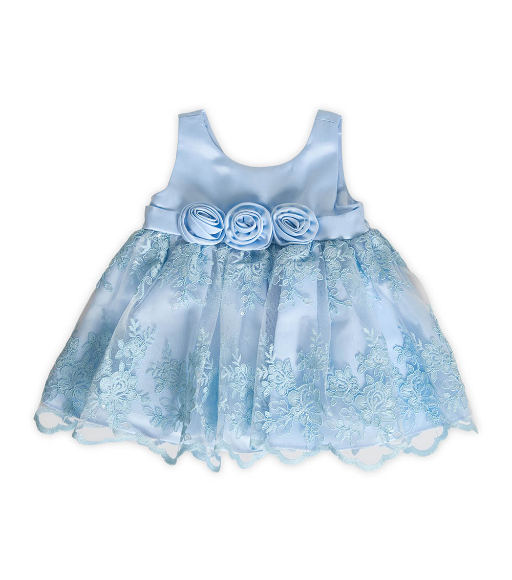 BONNIE BABY 1-Piece Floral Sleeveless Mesh Dress