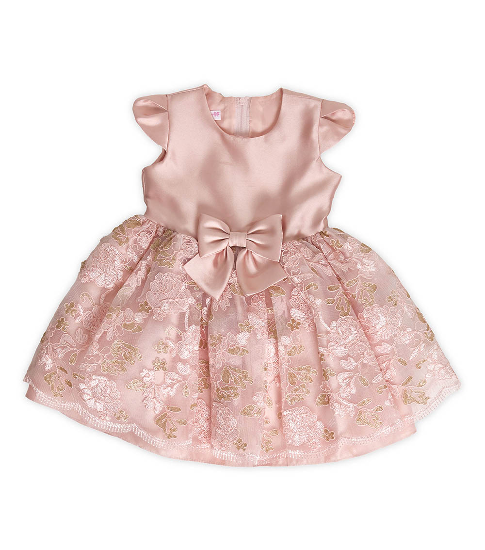 BONNIE BABY 1-Piece Floral Mesh Occasion Dress