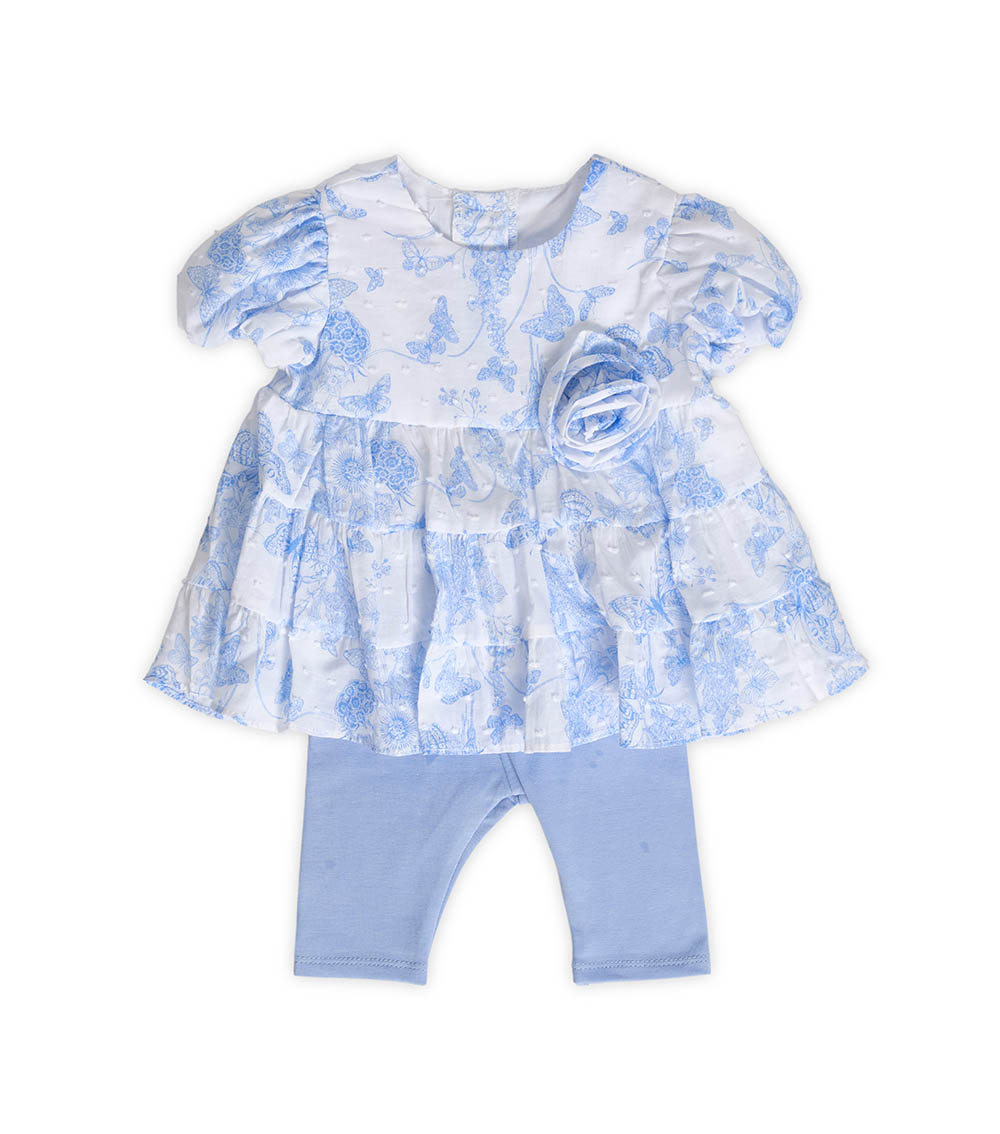 BONNIE BABY 2-Piece Butterfly Printed Top and Bottom Set