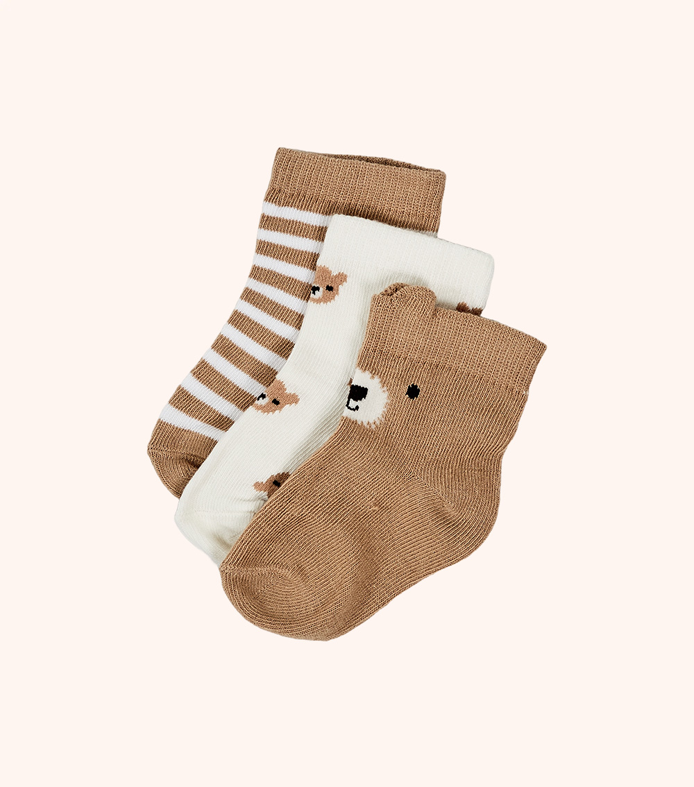 MOMSTORE 3-Pack Stripe Socks (0-24M)