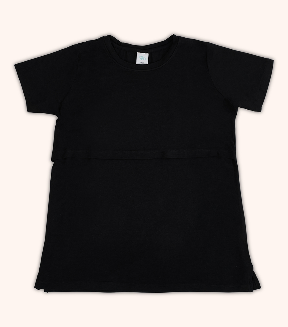 MOMSTORE Short-Sleeve Cover-Up Maternity Top